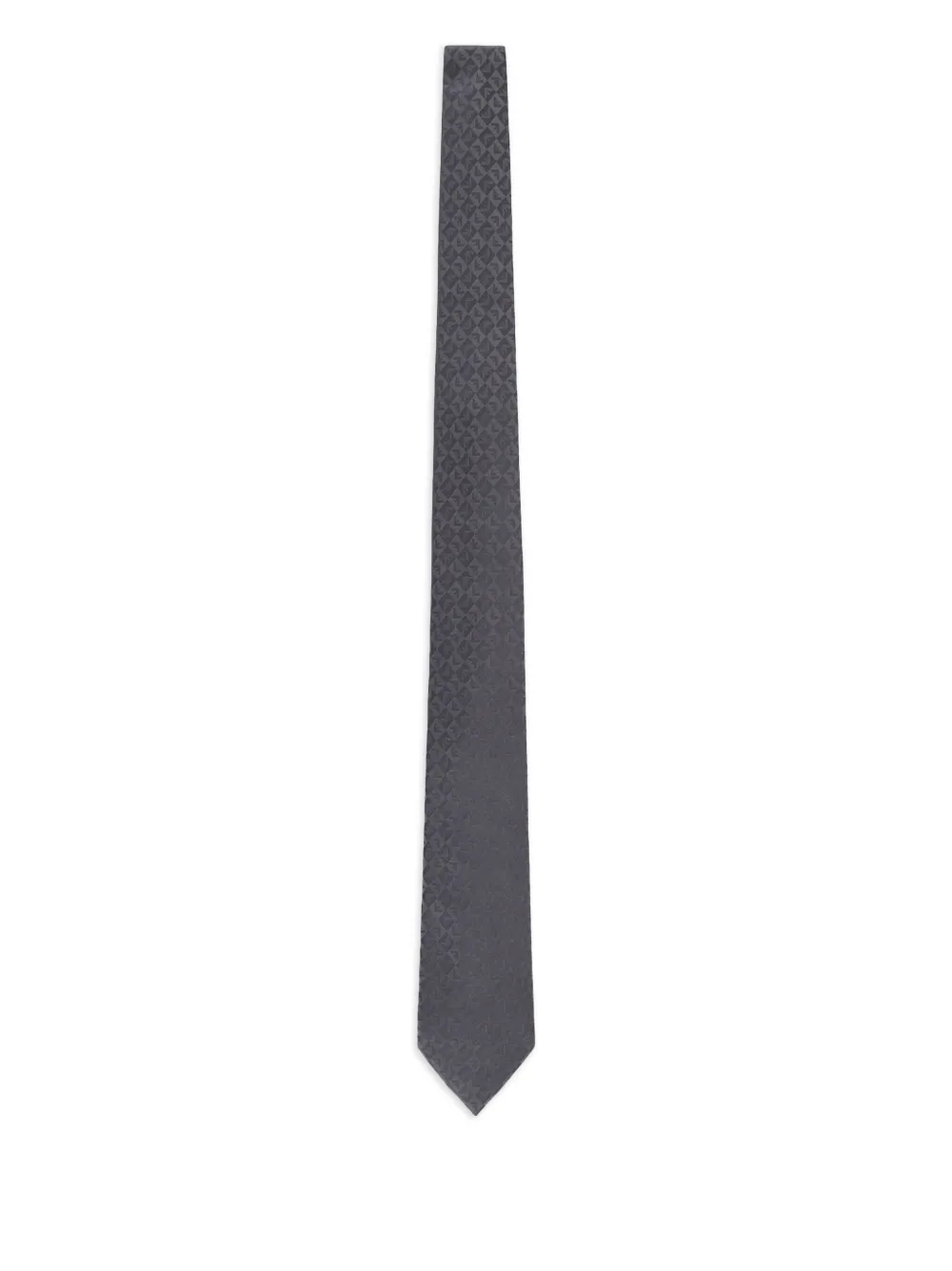Emporio Armani logo-jacquard silk tie | Grey | Image 1