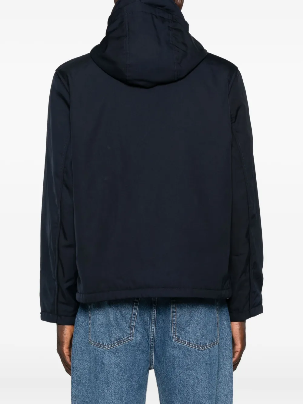 Emporio Armani Jack met capuchon en logopatch Zwart