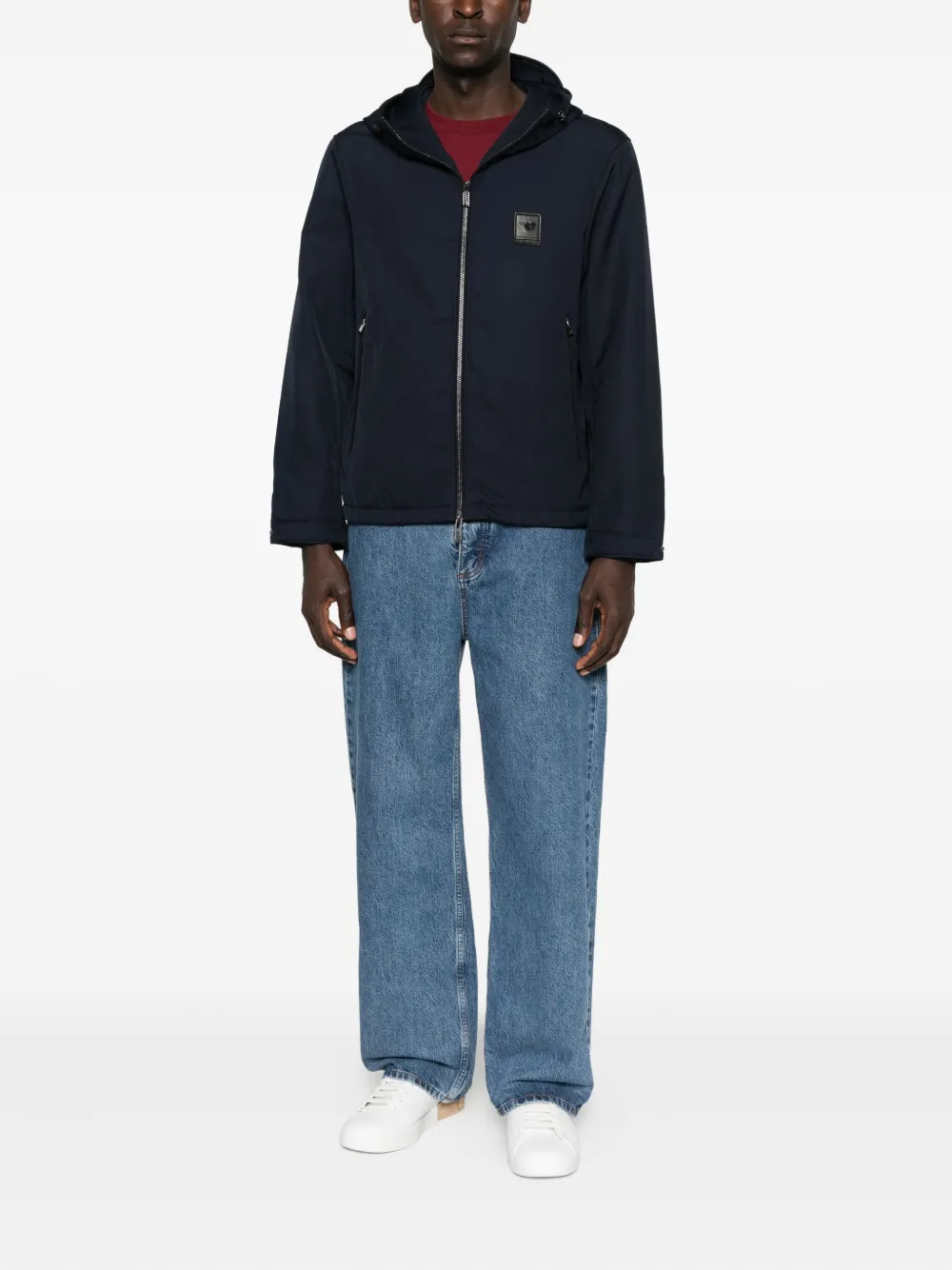 Emporio Armani hooded logo-patch jacket | Hooded Jackets | Image 2