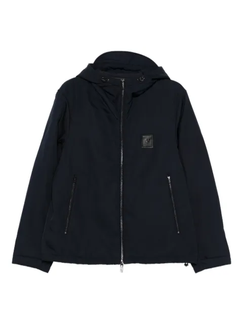 Emporio Armani hooded logo-patch jacket