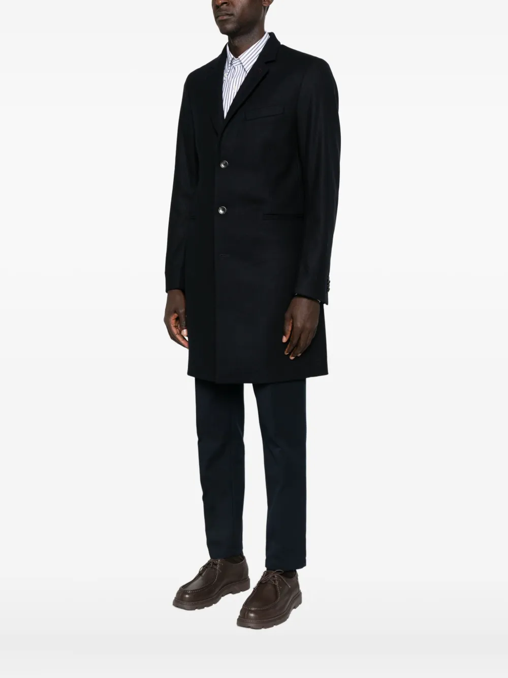 Paul Smith Three-button Wool-blend Coat In Black