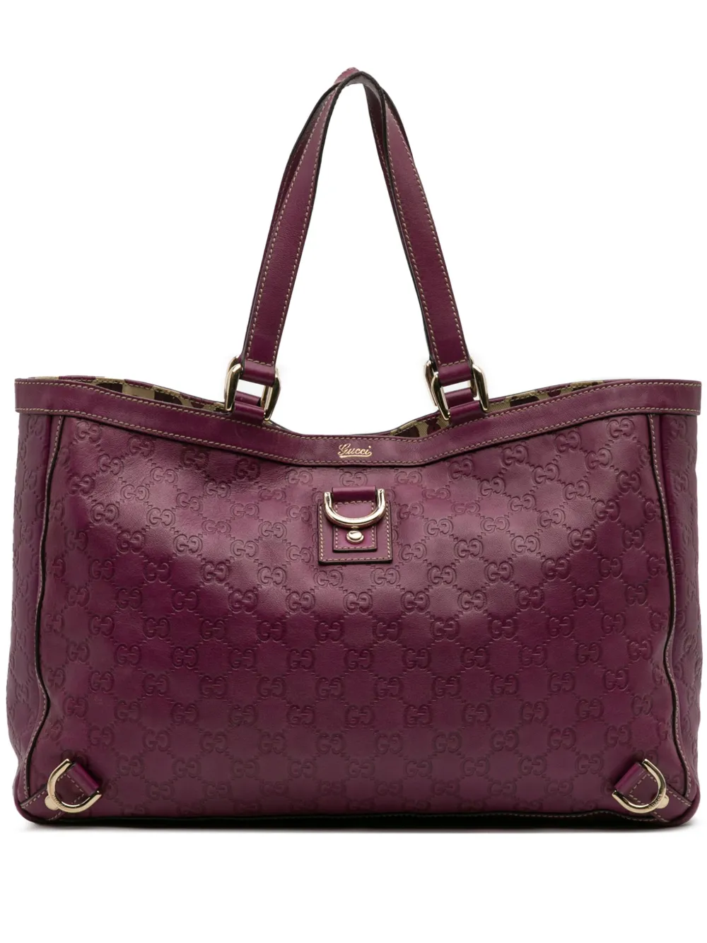 Gucci Pre-Owned 2016-2025 Guccissima Abbey D Ring tote bag - パープル Gucci Pre-Owned 2016-2025 Guccissima Abbey D Ring tote bag - パープル