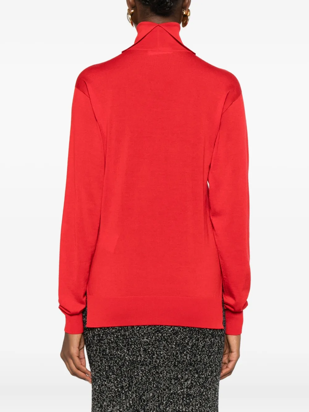 Jil Sander Turtleneck Knitted Sweater In Red