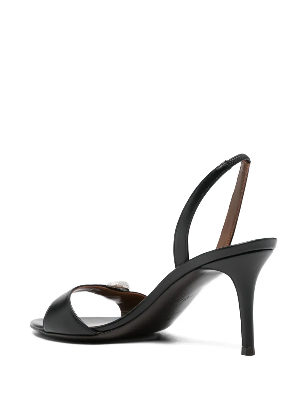 Giuseppe Zanotti 70mm Harissa Slingback Crystal-embellished Sandals In Black