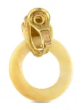 Zolotas 18K yellow gold Lion Head agate earrings