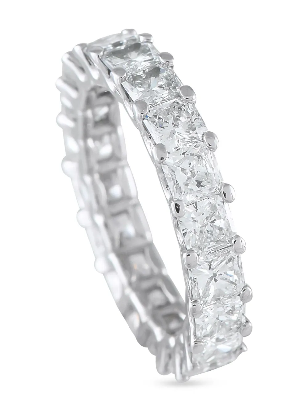LB Exclusive 18K Gold Princess Cut Diamond Eternity Ring | White | Image 1