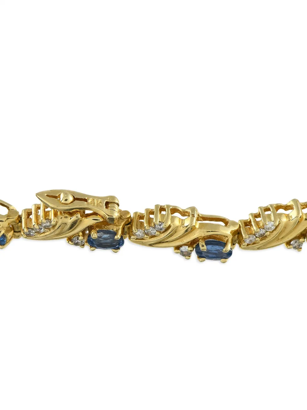 LB Exclusive 14k yellow gold sapphire and diamond bracelet | Image 2