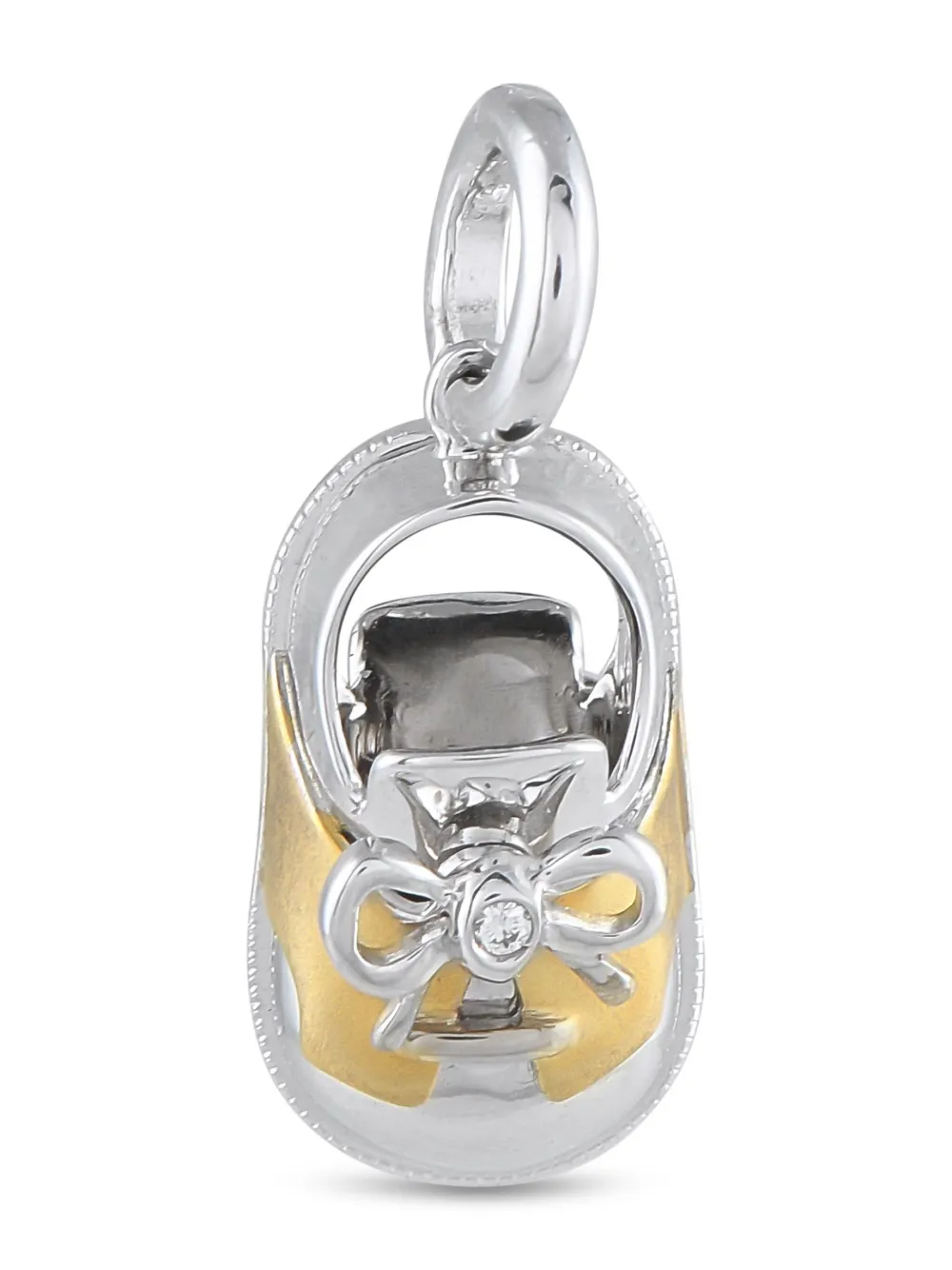 Aaron Basha 18K white gold saddle shoe charm | Grey | Image 1