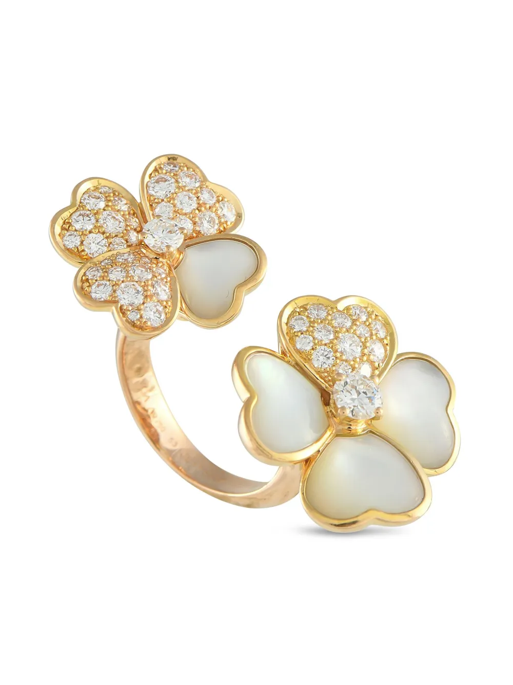 Van Cleef & Arpels 18K rose gold Cosmo diamond and mother of pearl ring | Yellow | Image 1