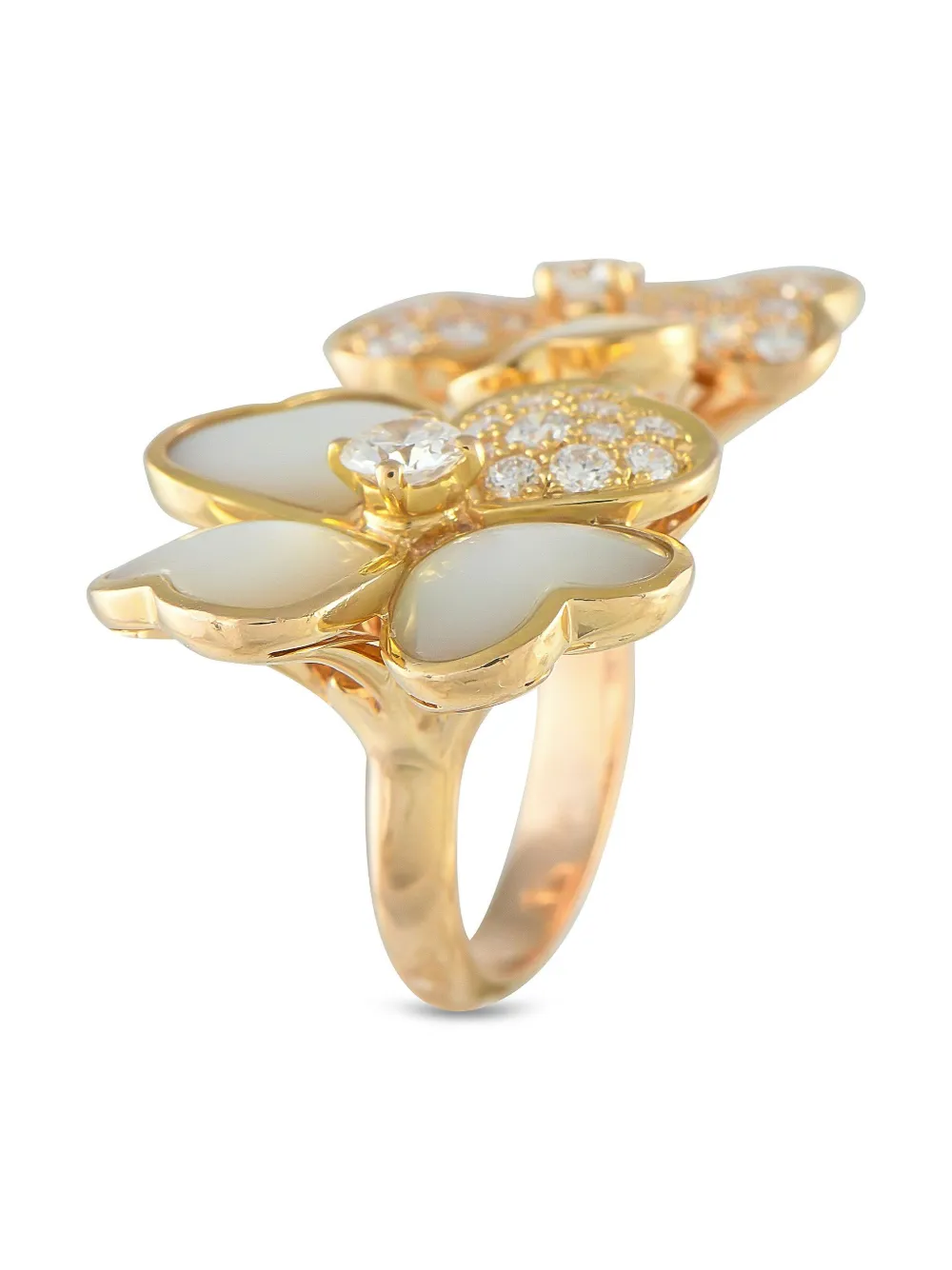 Van Cleef & Arpels 18K rose gold Cosmo diamond and mother of pearl ring | Image 2