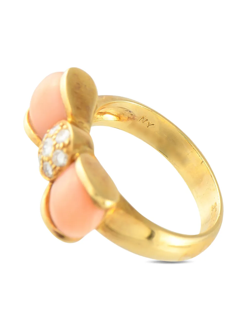 Van Cleef & Arpels 18K yellow gold diamond Coral Bow diamond ring | Image 2