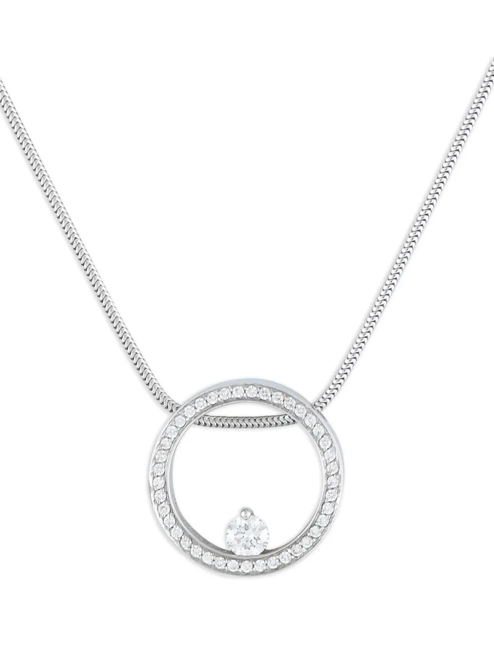 Movado 18K white gold diamond necklace - Bianco