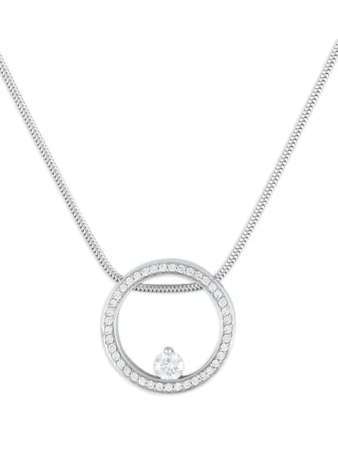 Movado collar en oro blanco de 18 ct con diamantes