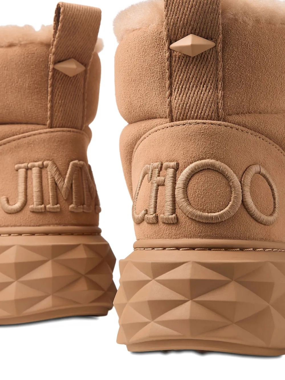 Jimmy Choo Xan Suede-shearling Snow Boots In Brown