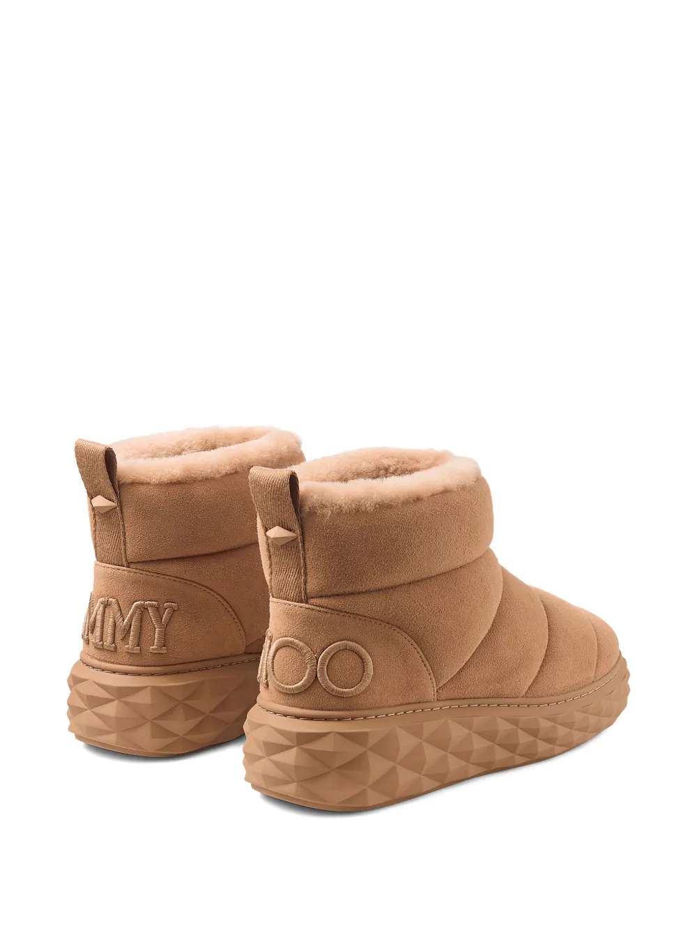 Jimmy Choo Xan Suede-shearling Snow Boots In Brown