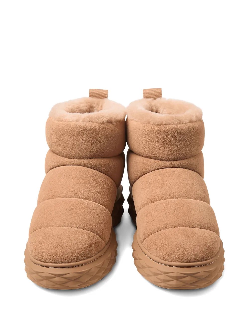 Jimmy Choo Xan Suede-shearling Snow Boots In Brown