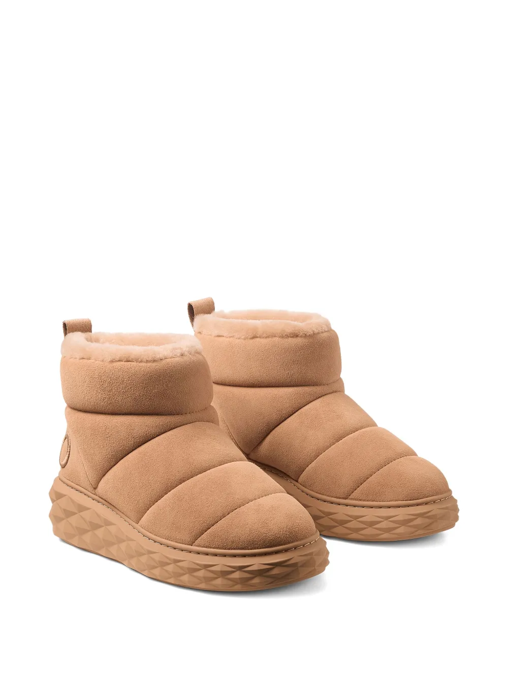 Jimmy Choo Xan Suede-shearling Snow Boots In Brown