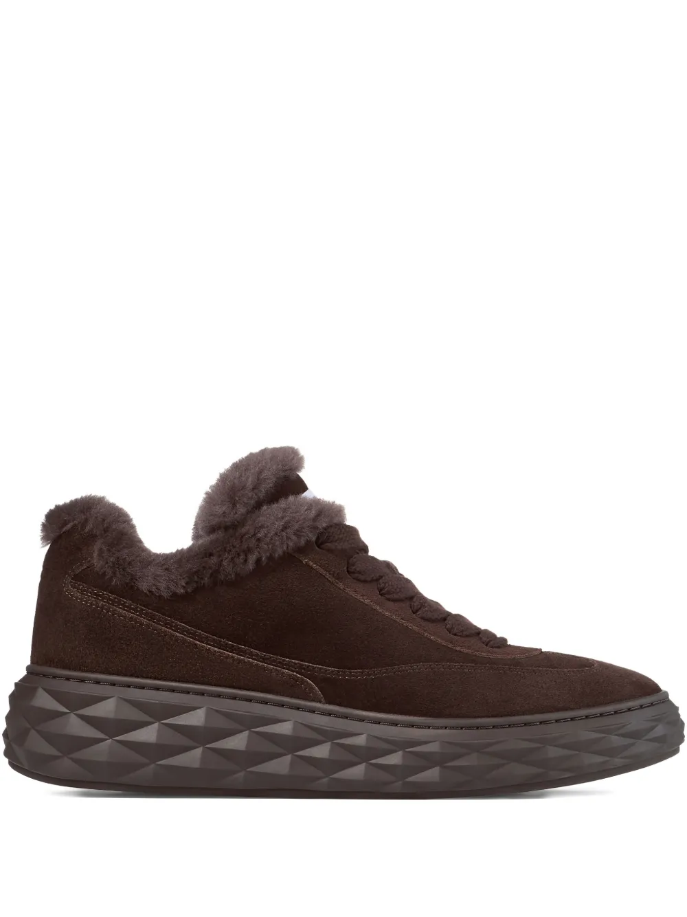 Jimmy Choo baskets Diamond Maxi Retro F en daim | marron | Image 1