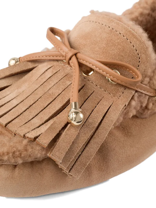 Jimmy Choo Manon Loafers | Brown | FARFETCH UZ