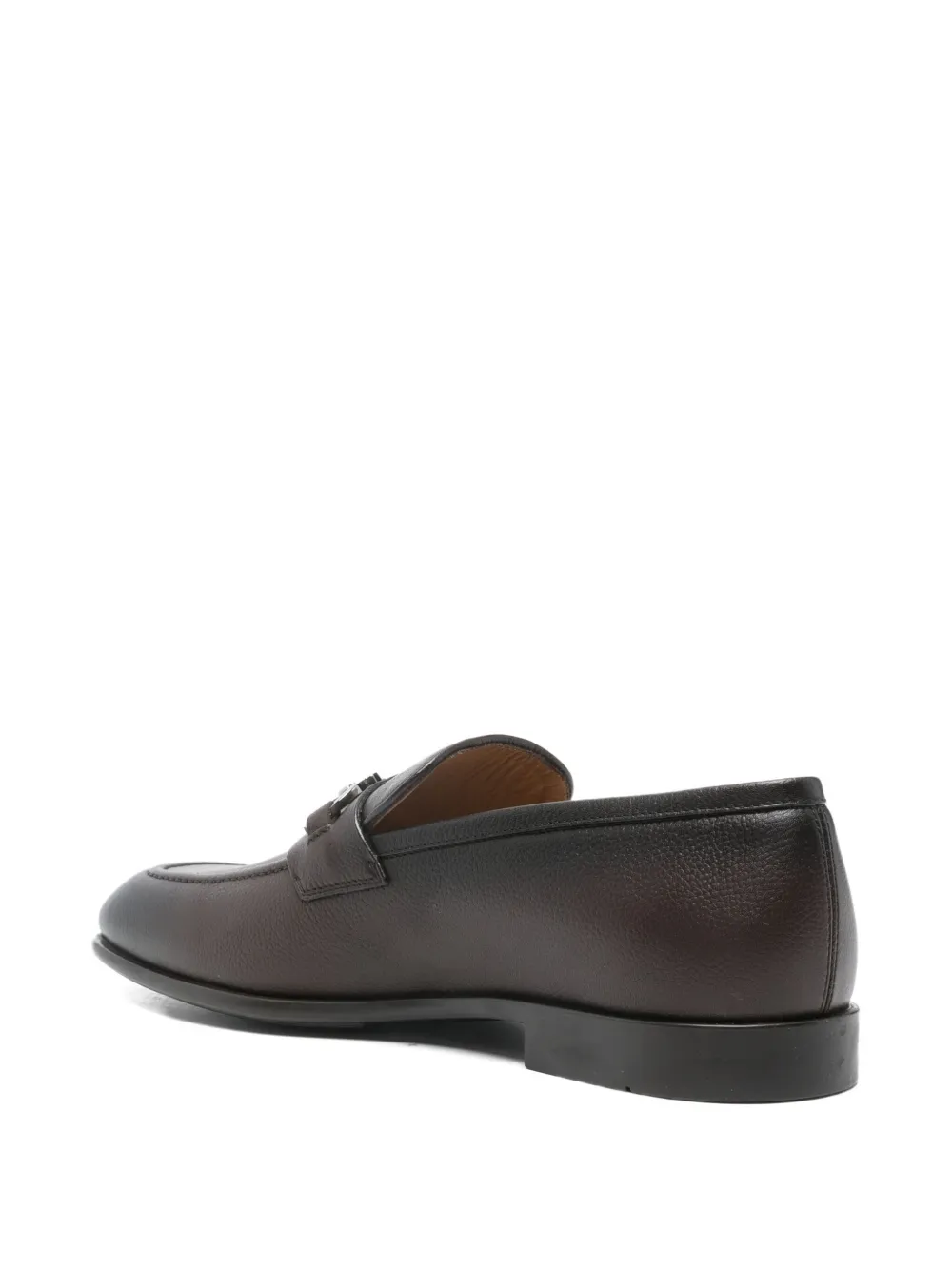 Ferragamo Leather Loafers In Brown