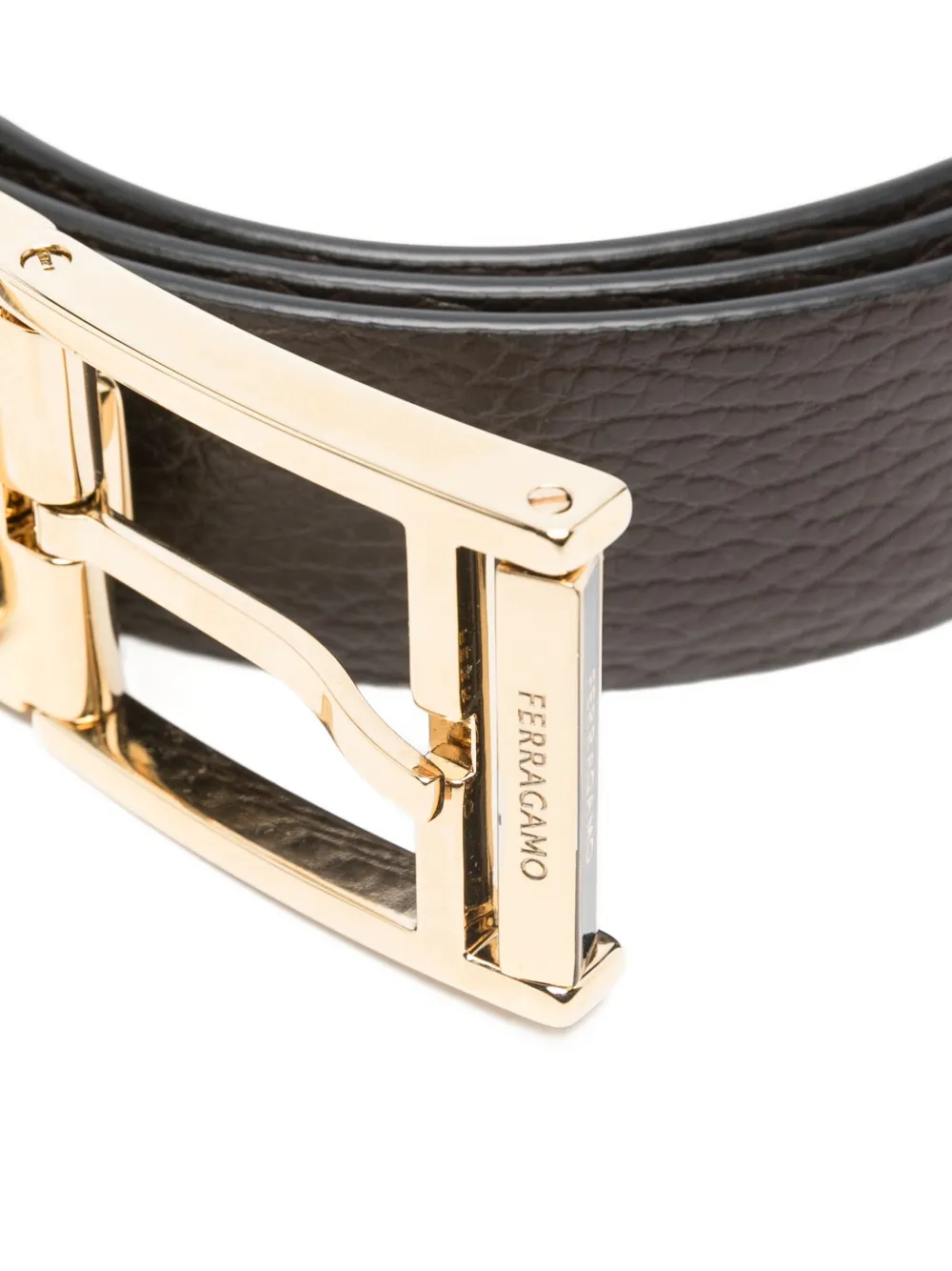Ferragamo logo-engraved belt - Bruin