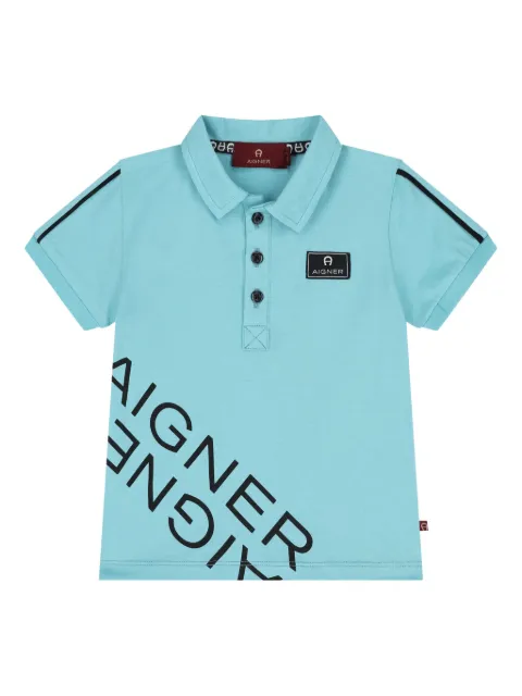 Aigner Kids قميص بولو بشارة شعار الماركة