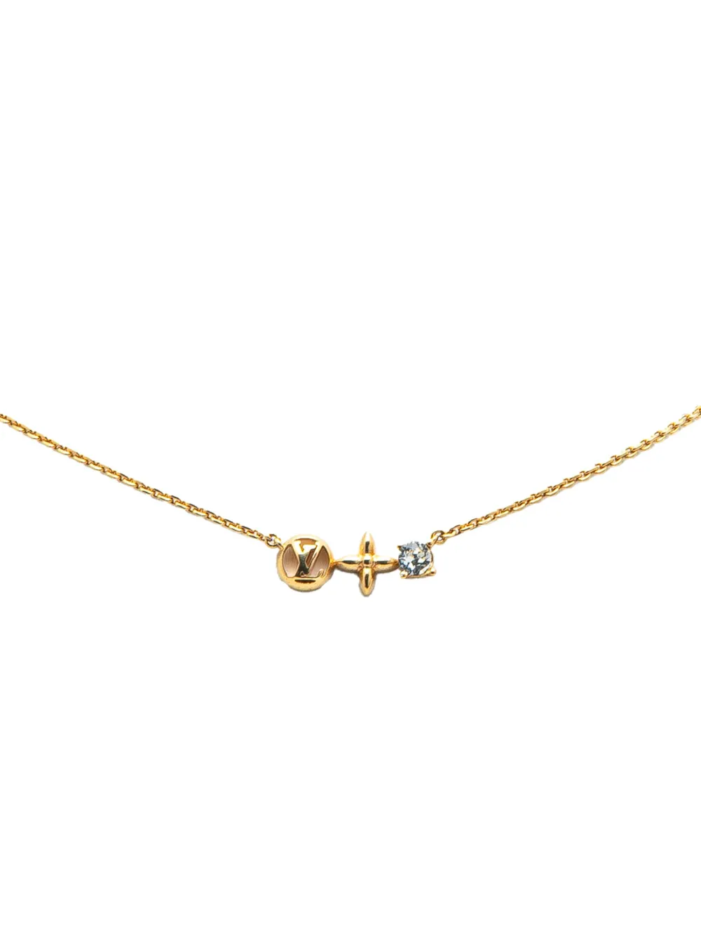 Louis Vuitton Pre-Owned 2023 Gold Plated Petit Louis Necklace costume Louis Vuitton Pre-Owned 2023 Gold Plated Petit Louis Necklace costume