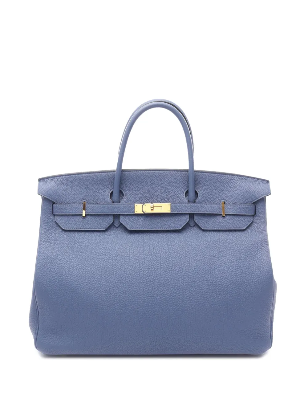 Hermès Pre-Owned 2018 Togo Birkin Retourne 40 handbag - ブルー Hermès Pre-Owned 2018 Togo Birkin Retourne 40 handbag - ブルー