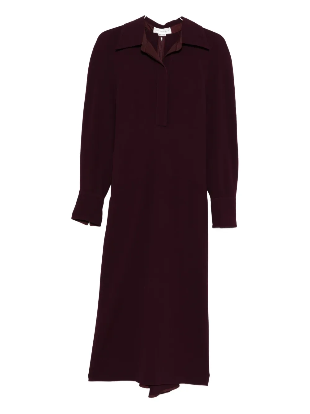 Victoria Beckham Puff-sleeve Midi Dress In Purple