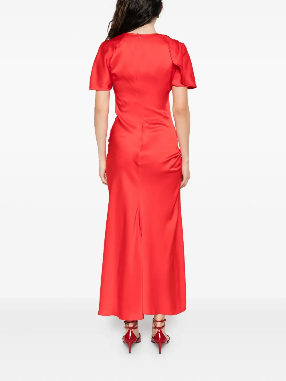 Victoria Beckham Mini-jurk met gedrapeerde schouders Rood