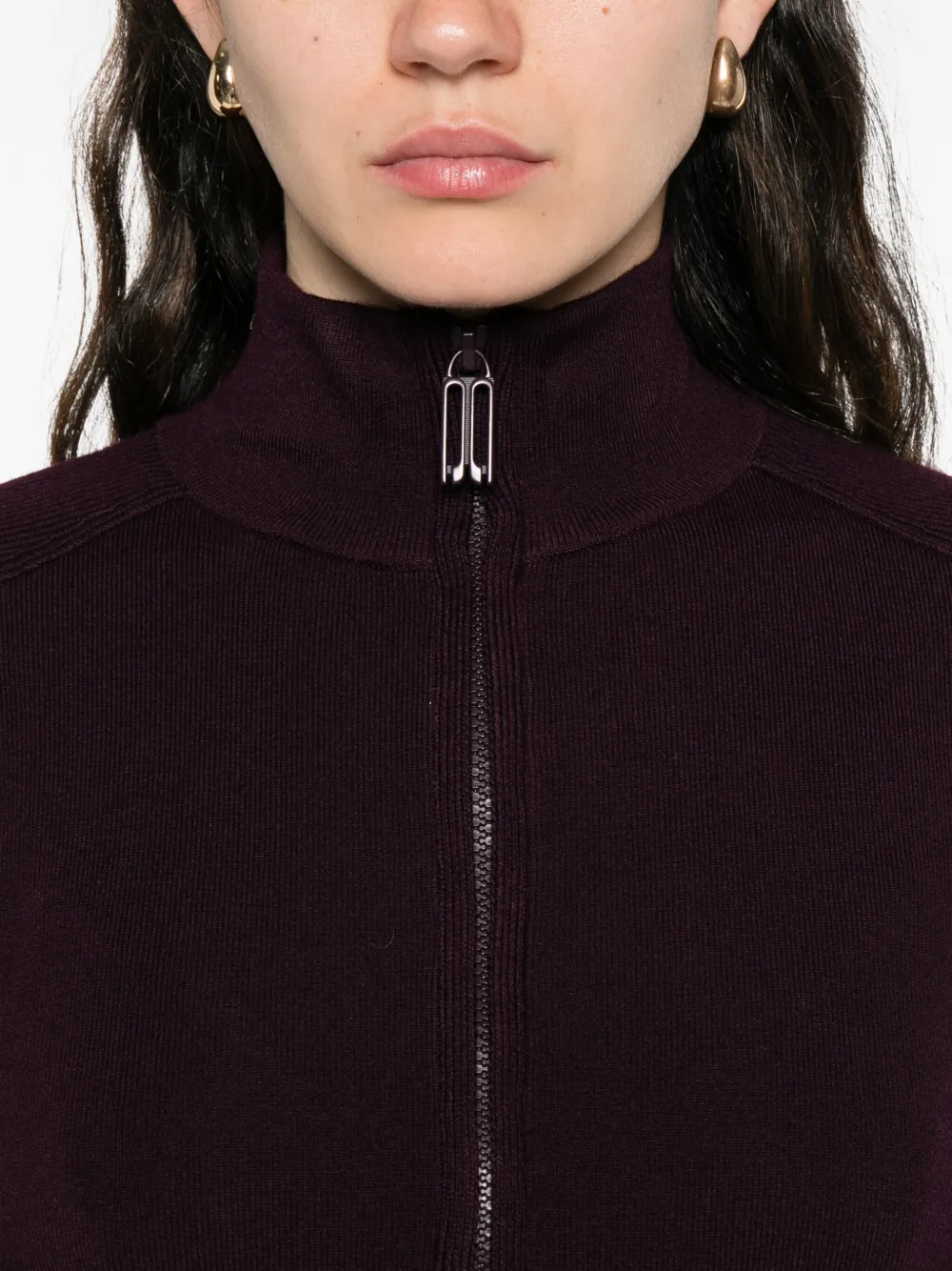 Victoria Beckham Vest met hoge hals en rits Rood