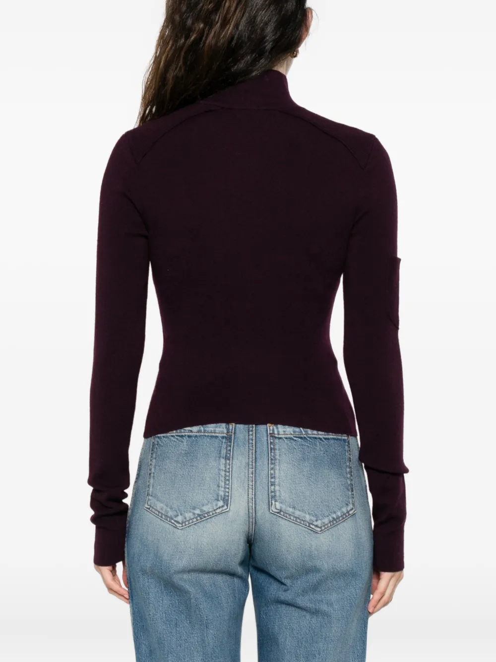 Victoria Beckham Vest met hoge hals en rits Rood