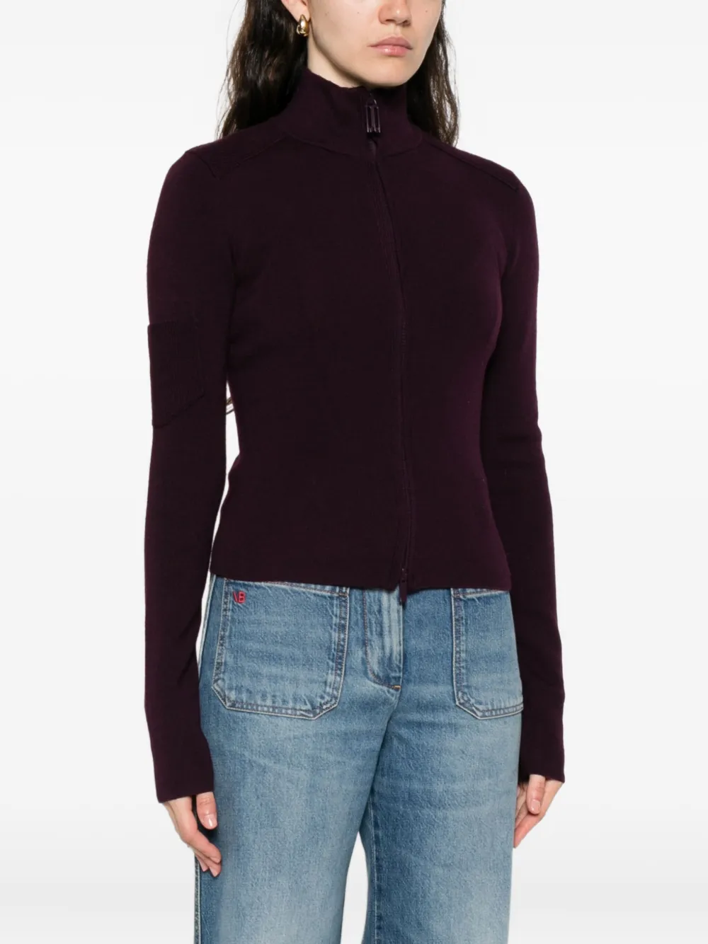 Victoria Beckham Vest met hoge hals en rits Rood