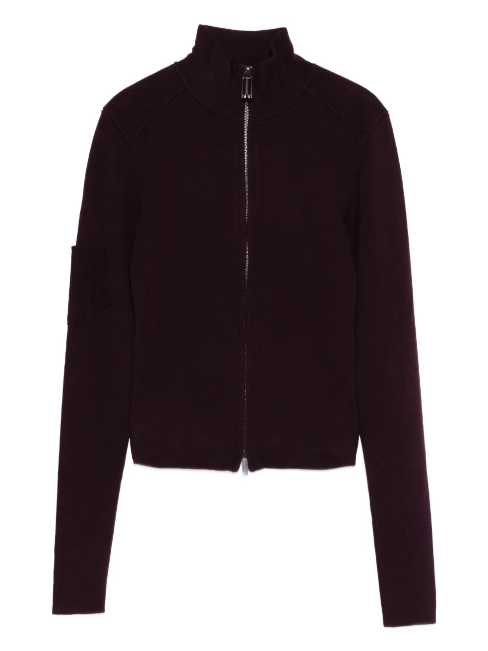 Victoria Beckham high-neck zip-front cardigan | Red | Image 1
