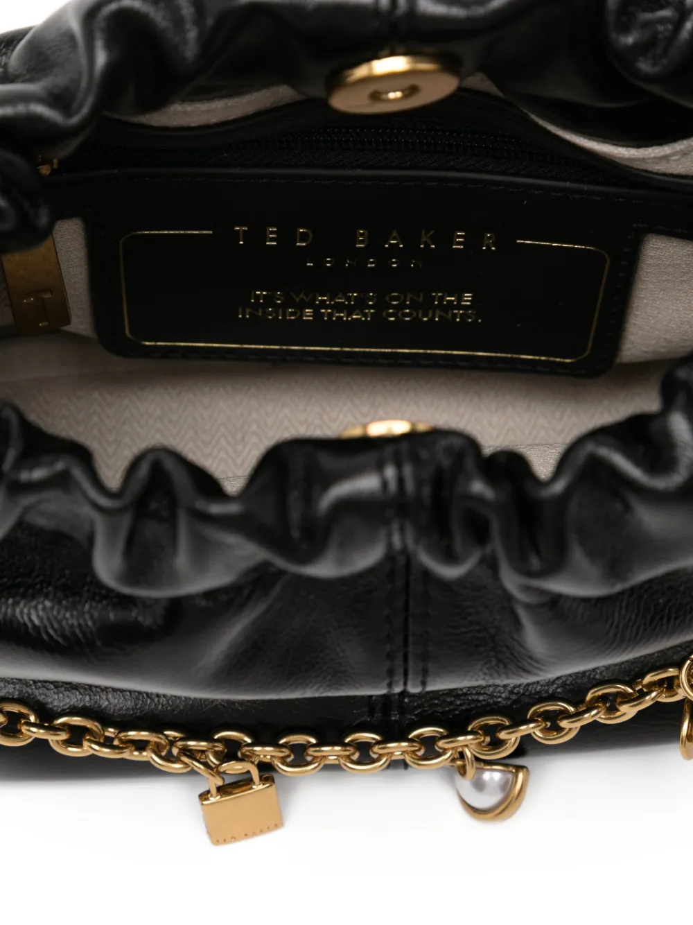 Ted Baker Essie bucket-tas met bedel Zwart