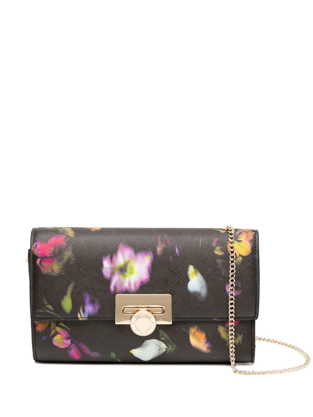Ted Baker All-over Floral Print Crossbody Bag In Black