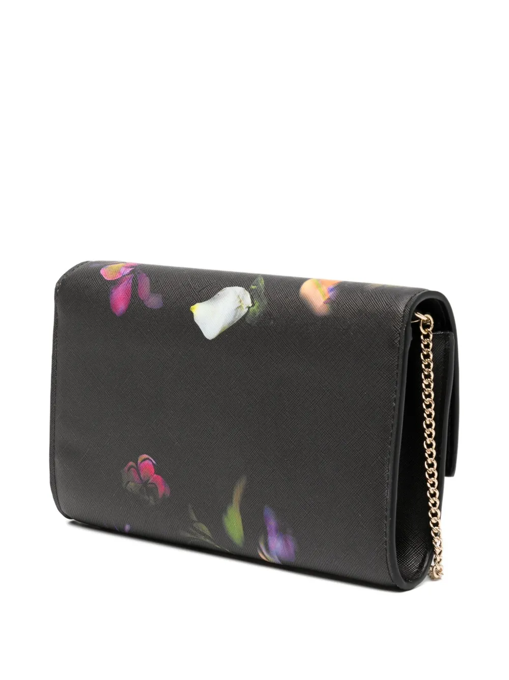 Ted Baker All-over Floral Print Crossbody Bag In Black