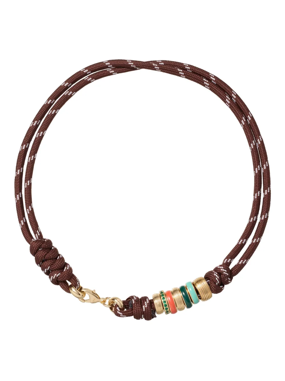 Roxanne Assoulin The Super Size Happy Cord Necklace In Brown