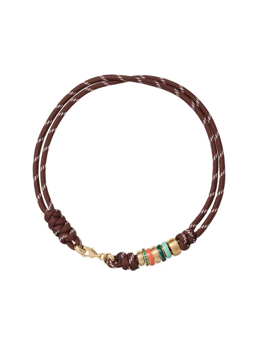 Roxanne Assoulin The Super Size Happy Cord Necklace In Brown