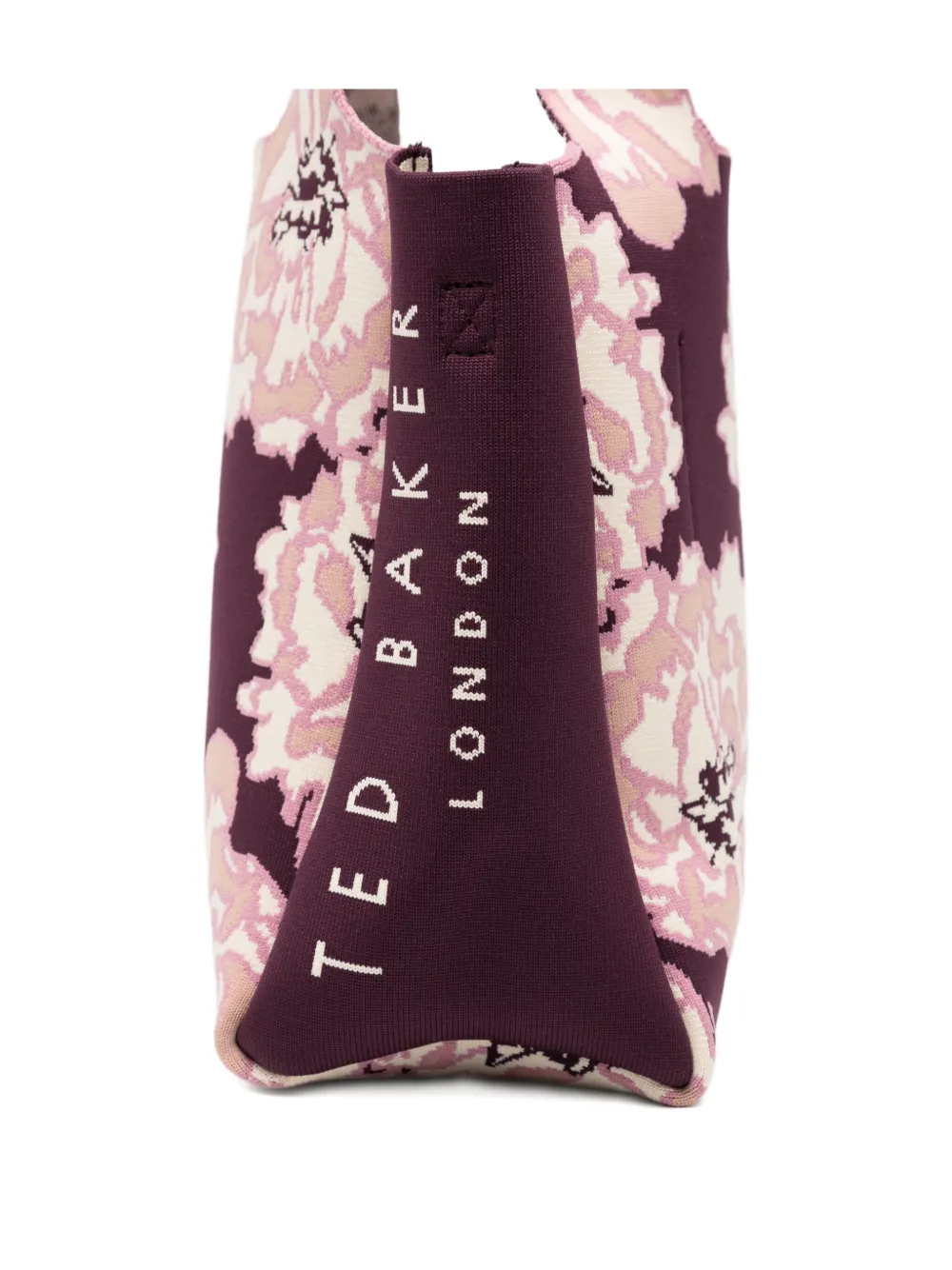 Ted Baker Floral-embroidered Tote Bag In Purple