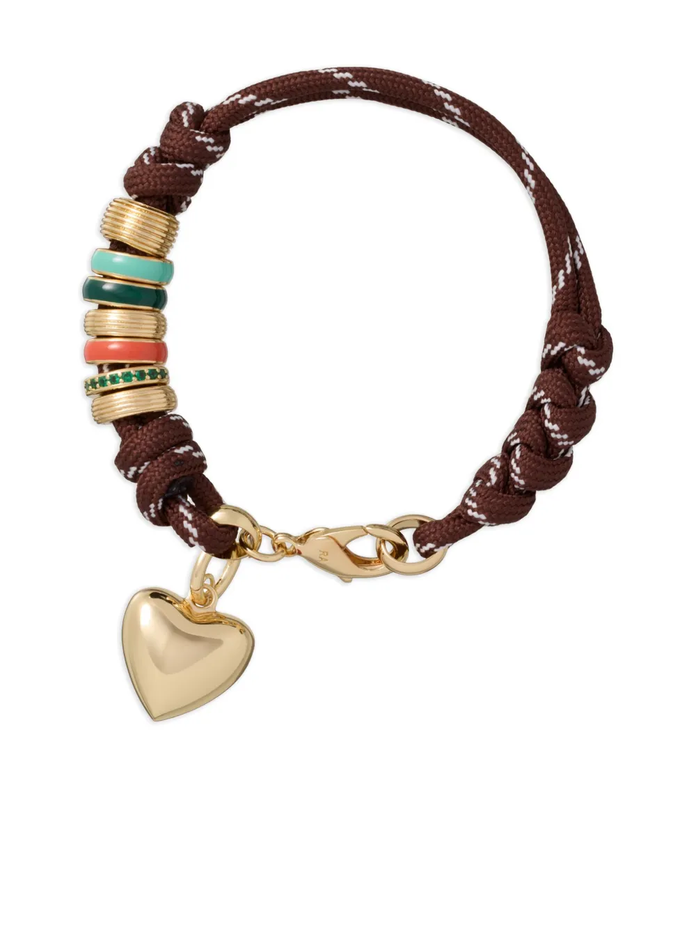 Roxanne Assoulin heart-charm braided bracelet | Brown | Image 1