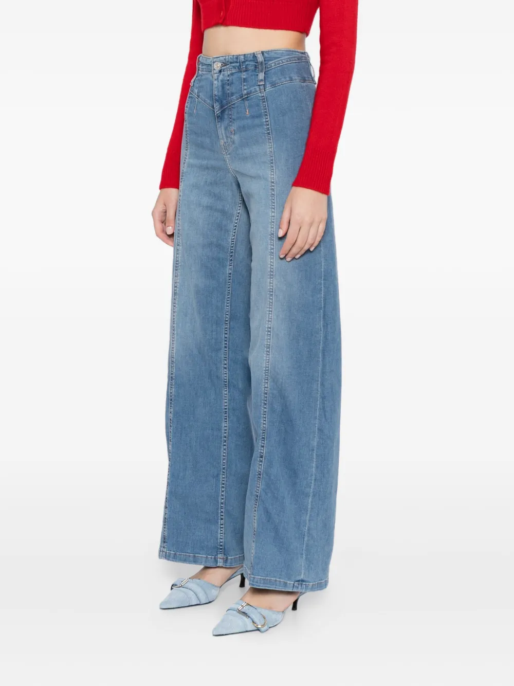 Free People Libre Wide-leg Jeans In Blue