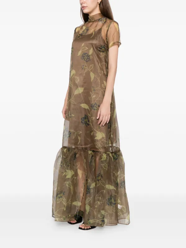 STAUD Calluna Dress | Brown | FARFETCH