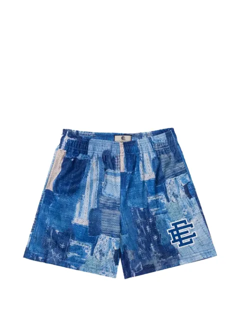 ERIC EMANUEL short Boro à design patchwork