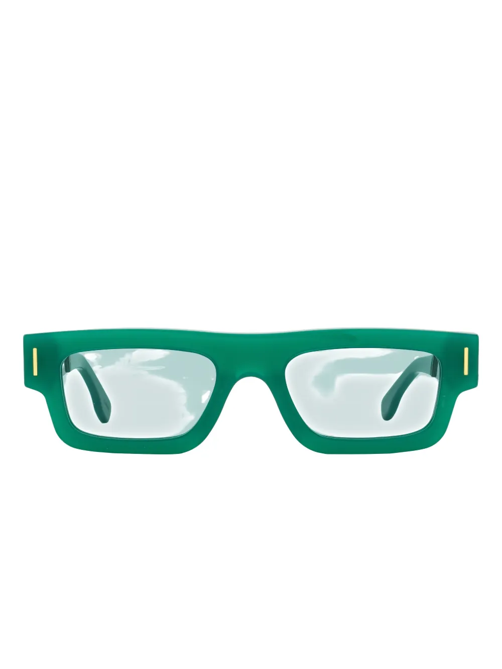 Retrosuperfuture Low-profile Rectangular Sunglasses In Green