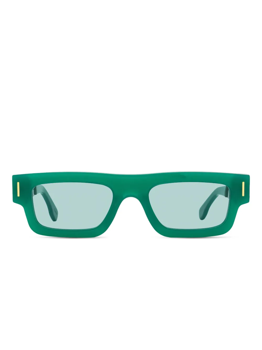 Retrosuperfuture low-profile rectangular sunglasses | Green | Image 1