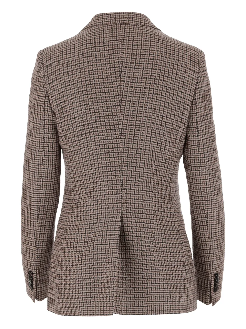 Tagliatore Houndstooth Buttoned Blazer In Brown