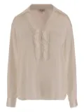 Her Shirt ruffle-detail silk blouse - Neutrals