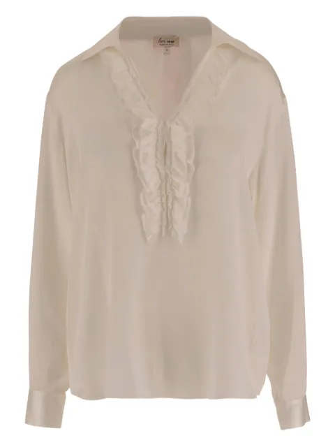 Her Shirt ruffle-detail silk blouse