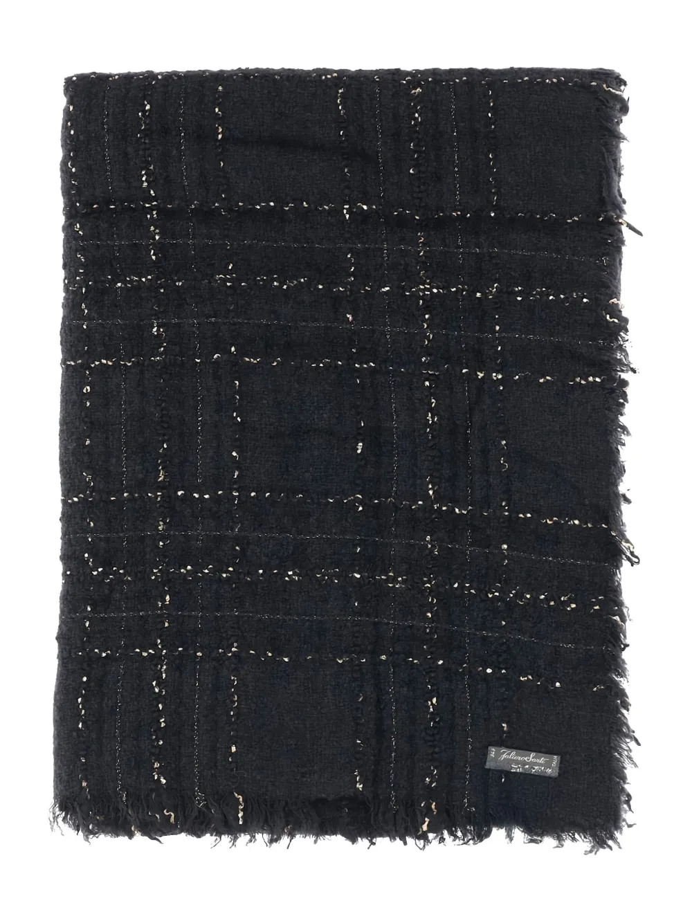 Faliero Sarti checked scarf - ブラック Faliero Sarti checked scarf - ブラック
